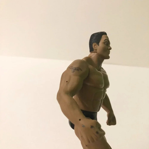 Vintage 1996 The Rock WWF Wrestling Action Figure Dwayne Johnson Jakks Loose - Picture 6 of 16